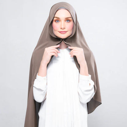 Instant Tag n' Go Shawl | Chiffon Silk in Mocha Taupe