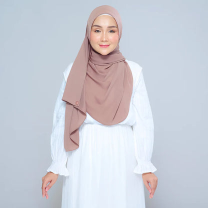 Semi Instant Sarongje | Chiffon Silk in Mocha Taupe