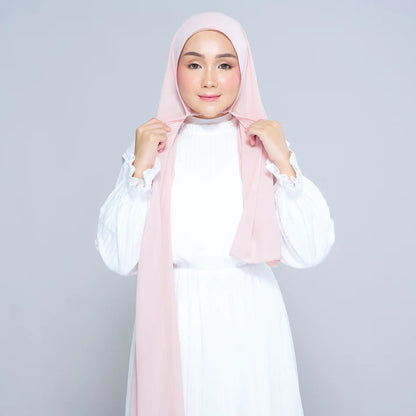 Semi Instant Sarongje | Chiffon Silk in Nude Pink