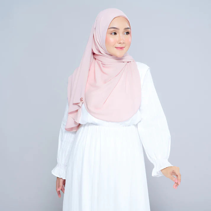 Semi Instant Sarongje | Chiffon Silk in Nude Pink