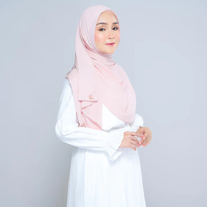 Semi Instant Sarongje | Chiffon Silk in Nude Pink