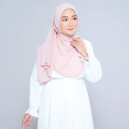 Semi Instant Sarongje | Chiffon Silk in Nude Pink