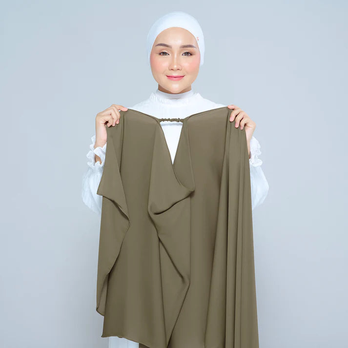 Semi Instant Sarongje | Chiffon Silk in Olive