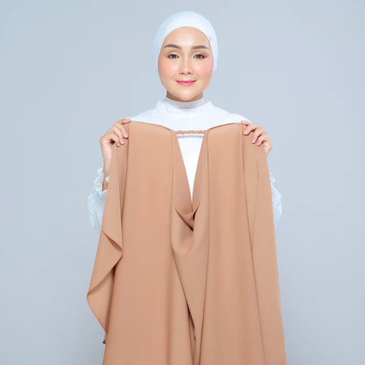 Semi Instant Sarongje | Chiffon Silk in Tan