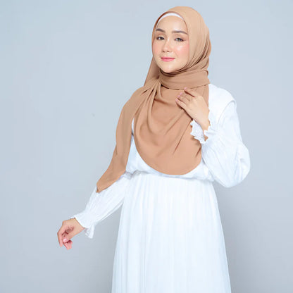 Semi Instant Sarongje | Chiffon Silk in Tan