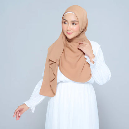 Semi Instant Sarongje | Chiffon Silk in Tan